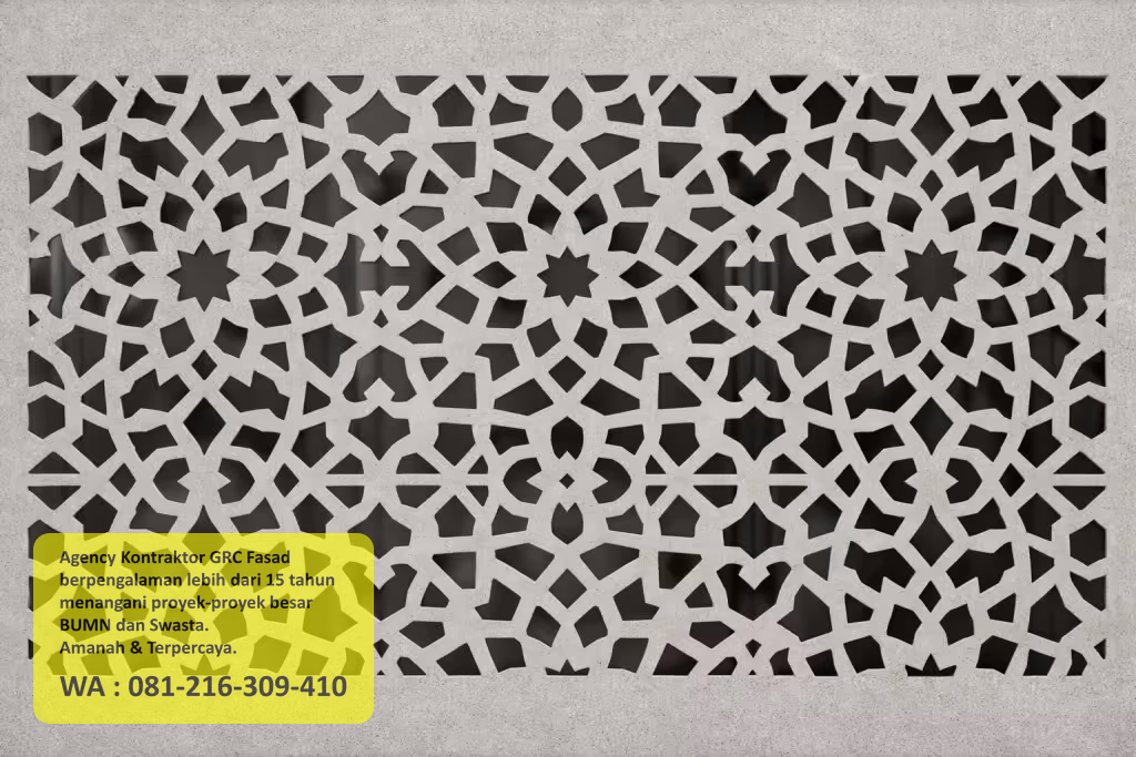 Sambungan antar panel fasad GRC