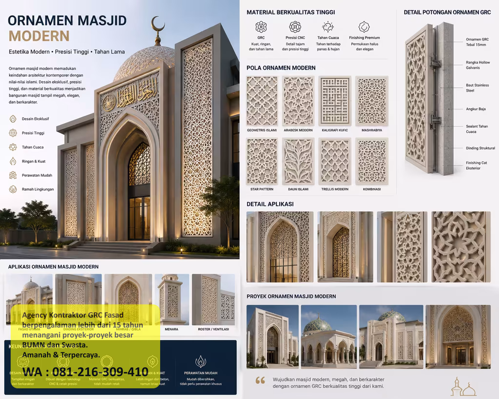 Solusi Ornamen Masjid Modern
