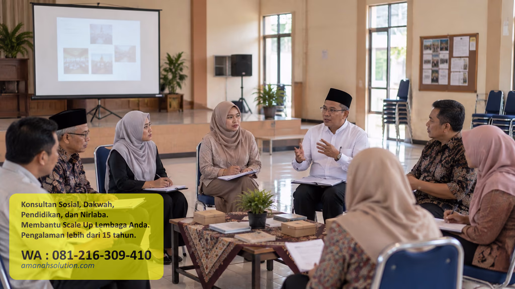 Pengurus yayasan dalam rapat membahas legalitas aset dan perlindungan hukum lembaga pendidikan