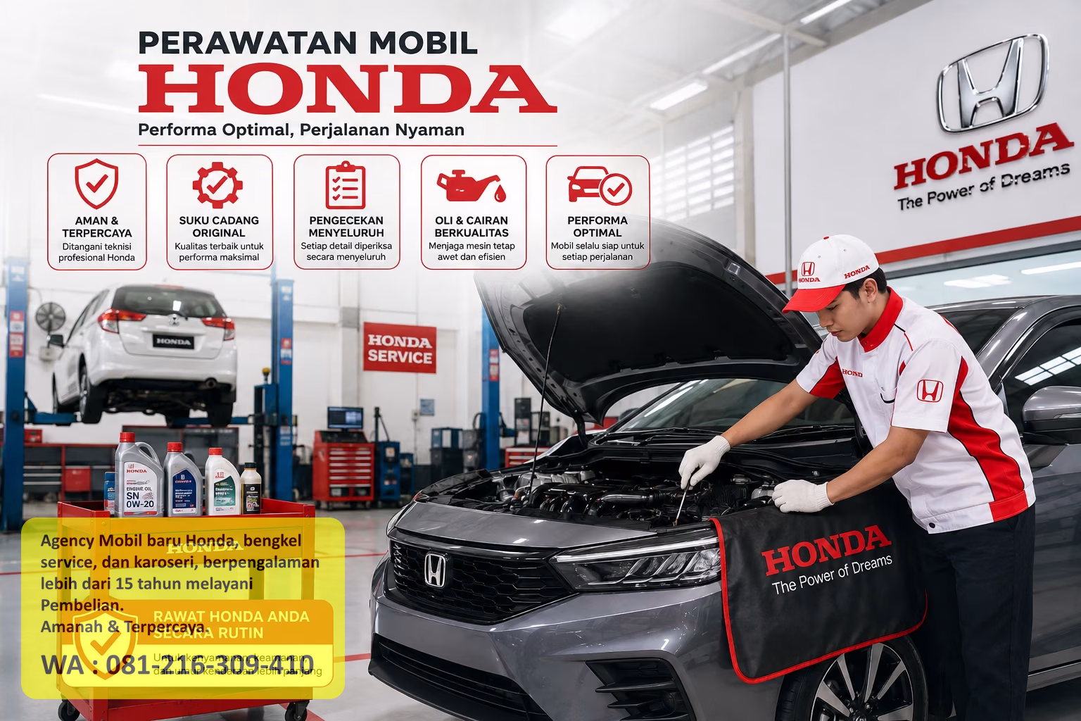 Perawatan berkala kendaraan Honda