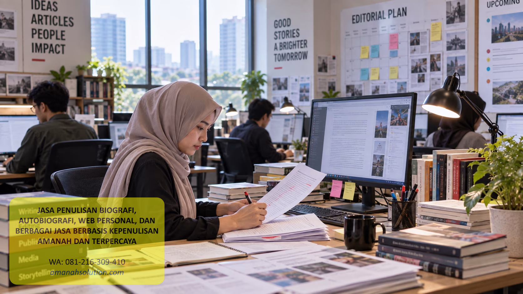 Proses penyuntingan naskah literasi secara menyeluruh