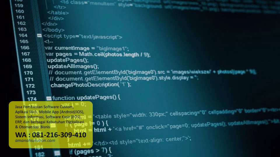 Proses coding jasa pembuatan software dan aplikasi android secara live