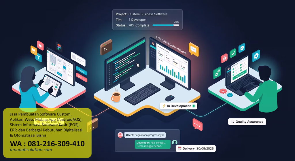 Alur kerja layanan hardening server dan database DevSoftware