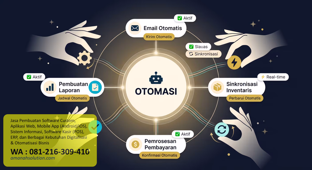 Jasa software house arsitektur modern — otomasi bisnis enterprise