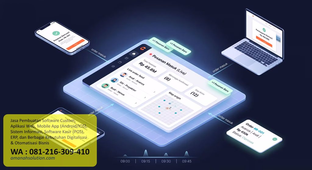 Sistem pemesanan online untuk proses ordering bisnis
