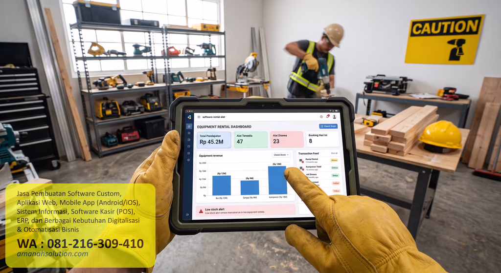 DEMO software rental alat dan peminjaman alat berat