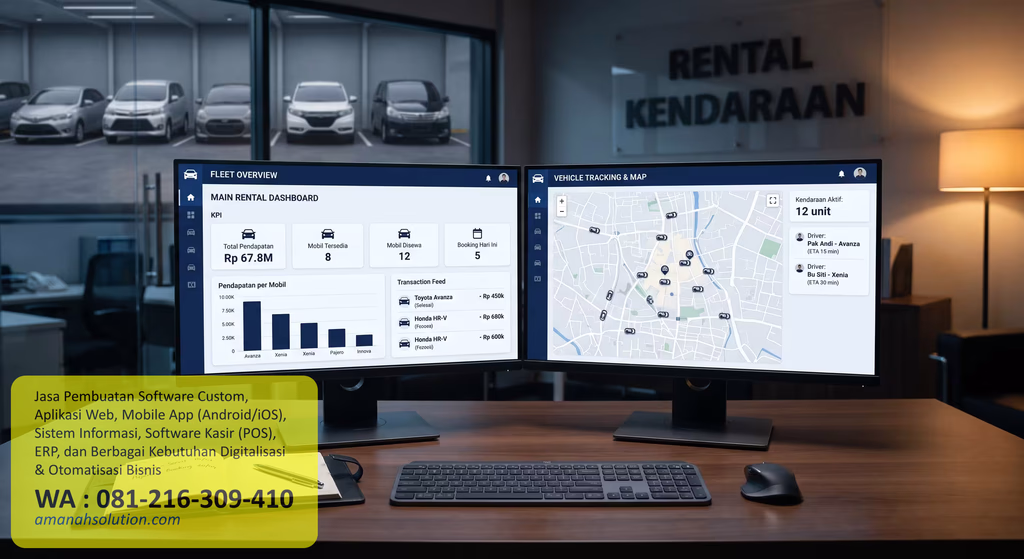 Software rental kendaraan untuk pengelolaan bisnis penyewaan