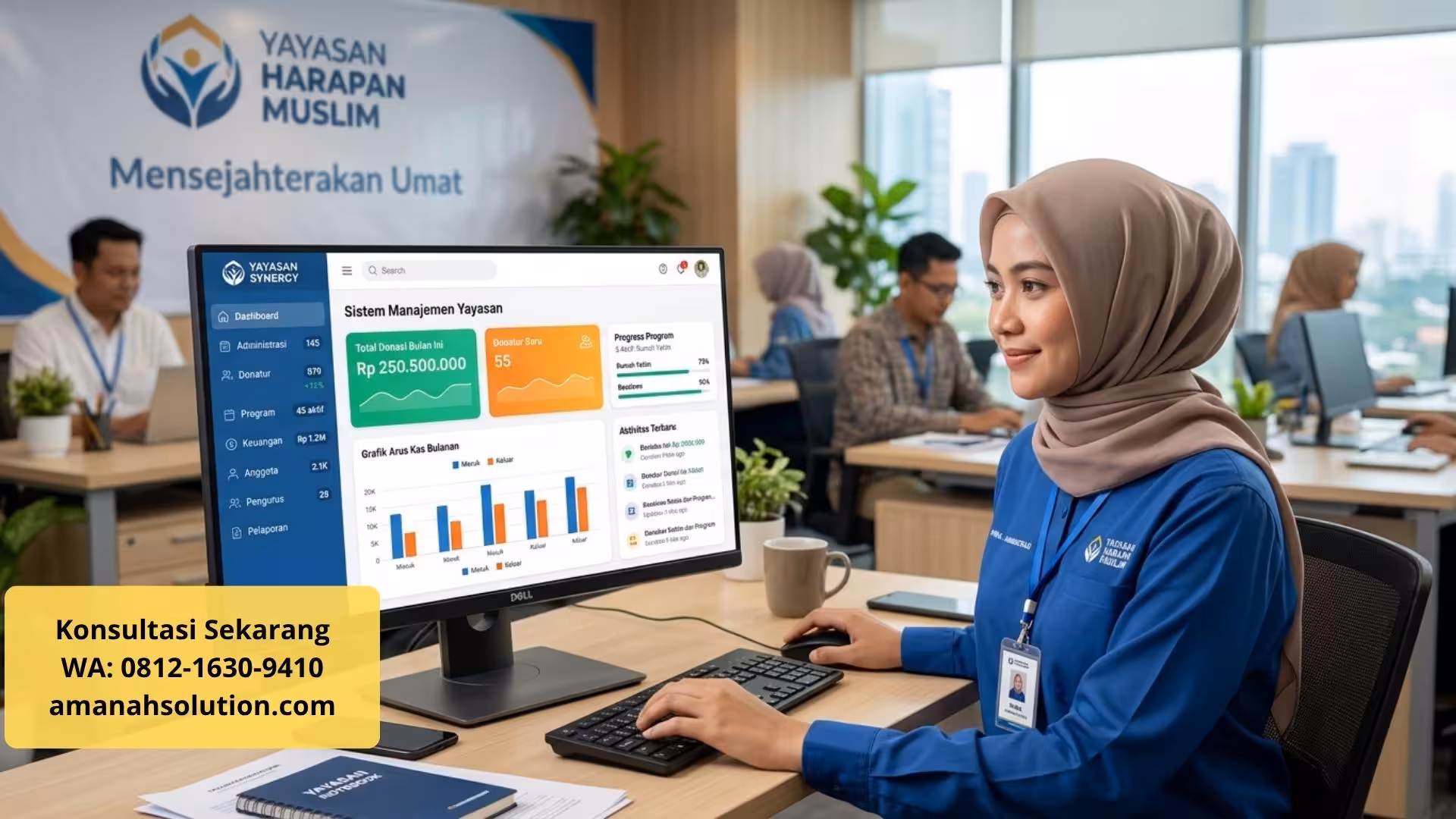 Aplikasi manajemen yayasan pendidikan terintegrasi untuk keuangan dan e-learning sekolah