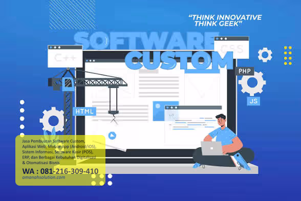 Ilustrasi dashboard software fixed asset menampilkan asset registry, status aset, jadwal maintenance, dan depreciation