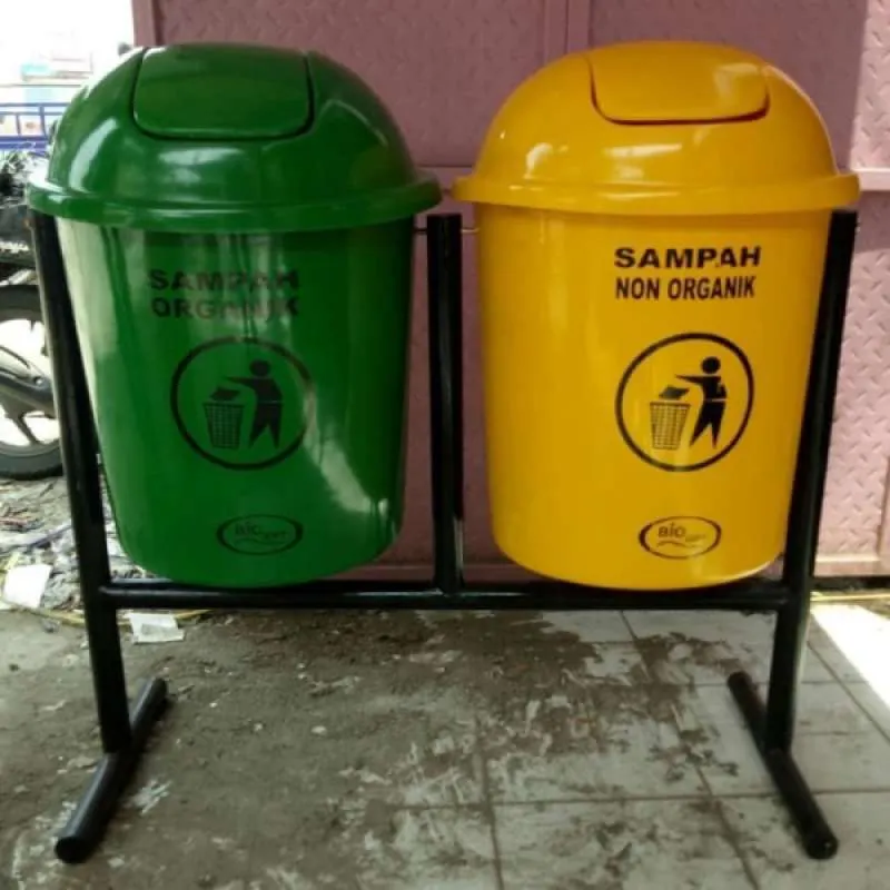 Varian tempat sampah fiber tanam outdoor