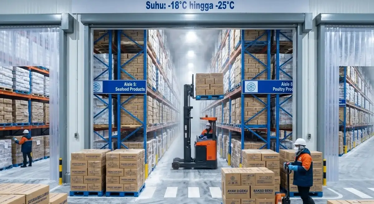 sistem cold chain distribusi makanan beku antar pulau frozen food luar pulau