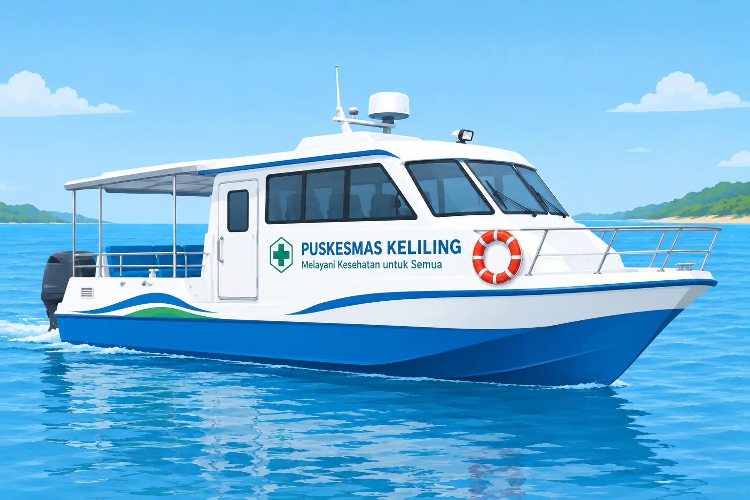 Kapal puskesmas keliling untuk layanan kesehatan di wilayah perairan
