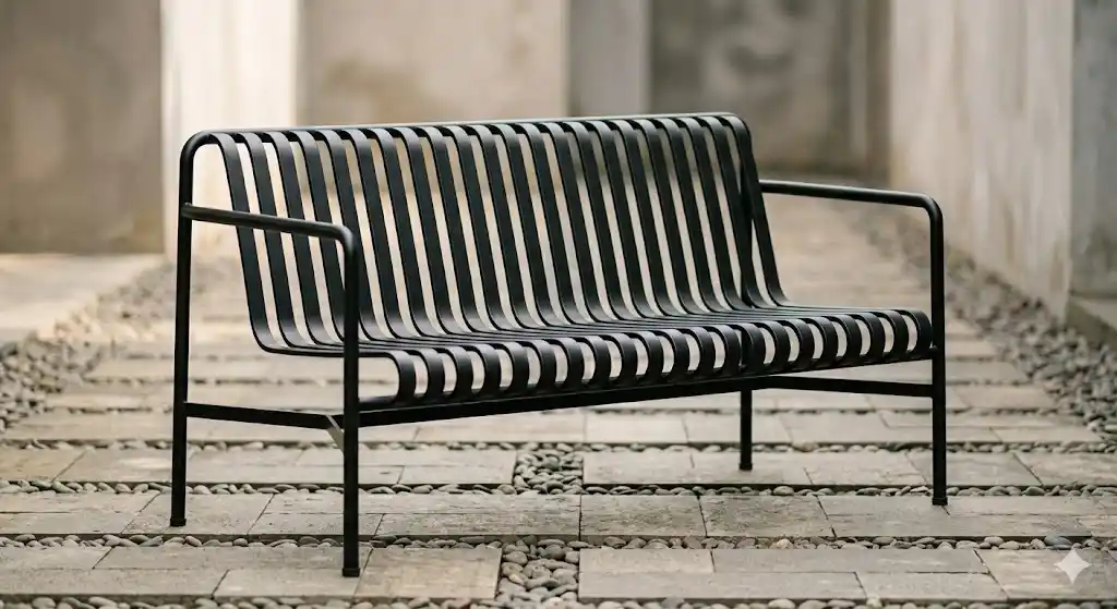 Kursi taman minimalis besi modern untuk outdoor