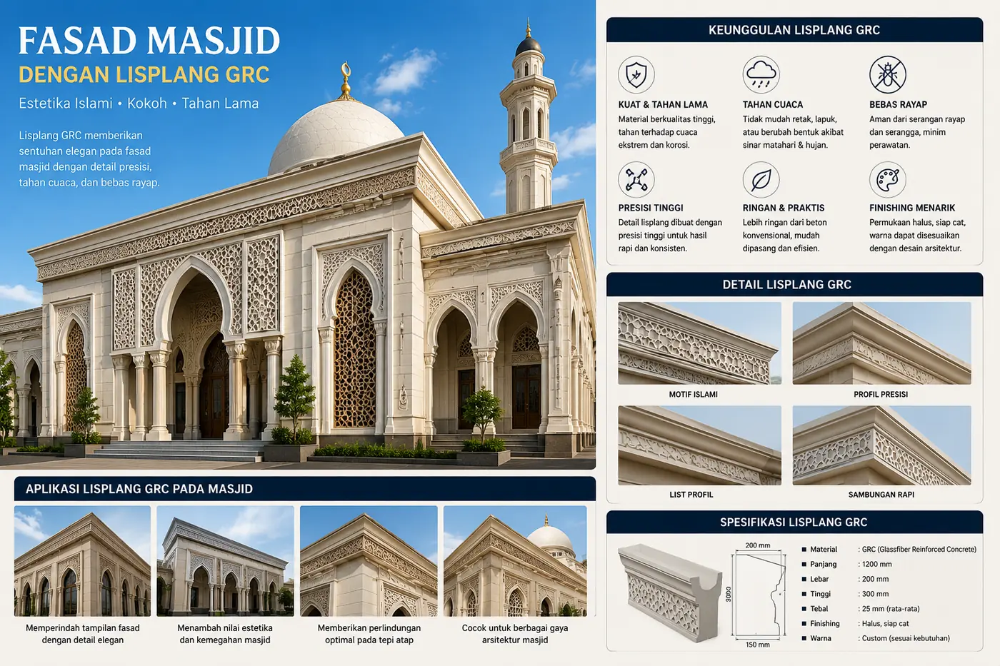 Ilustrasi Ketahanan Fasad Masjid
