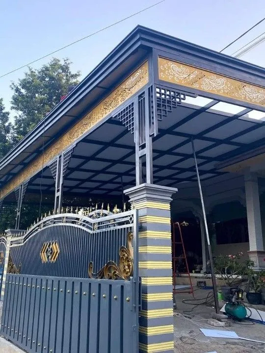 Kanopi dekoratif estetik modern di Surabaya - Artistic Structura